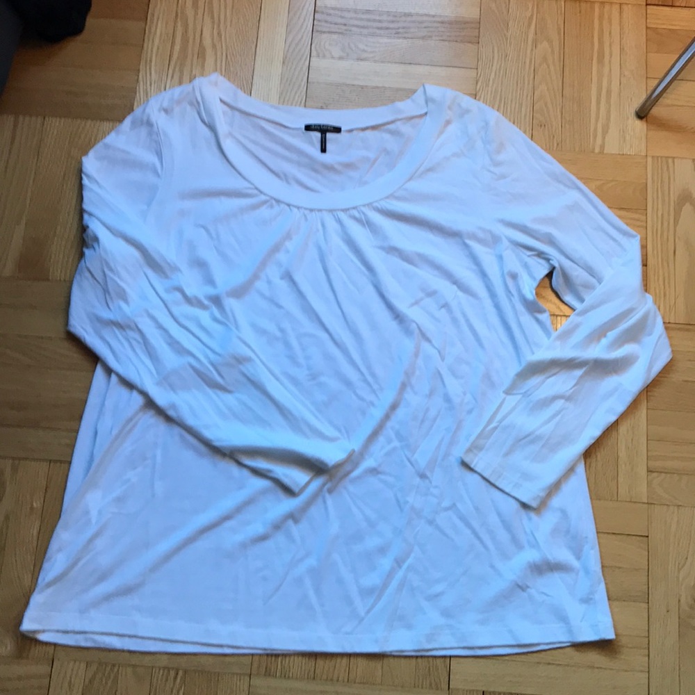 Daisy Fuentes White Cotton Top 2X